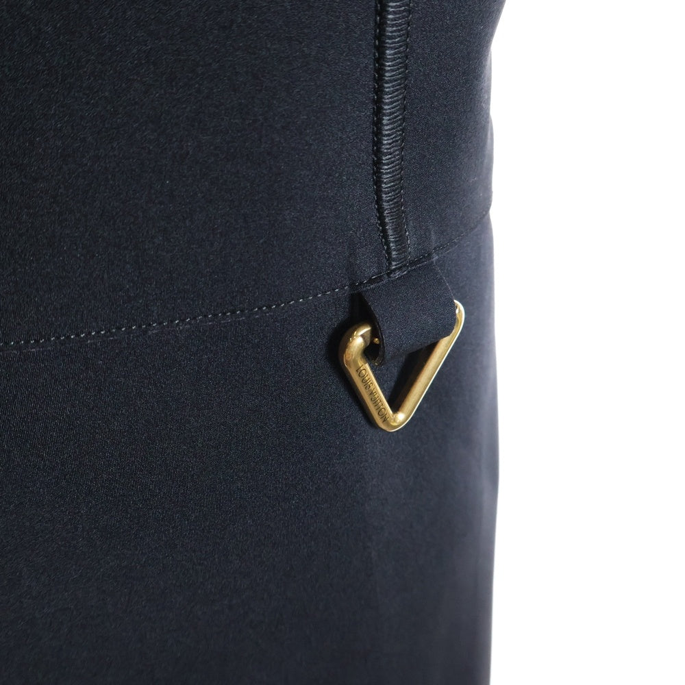 LOUIS VUITTON(ルイヴィトン) 24SS テクニカルジャージーピーターパンカラードレス 半袖ワンピース ブラック レディース RW241WW G72 FQDR45