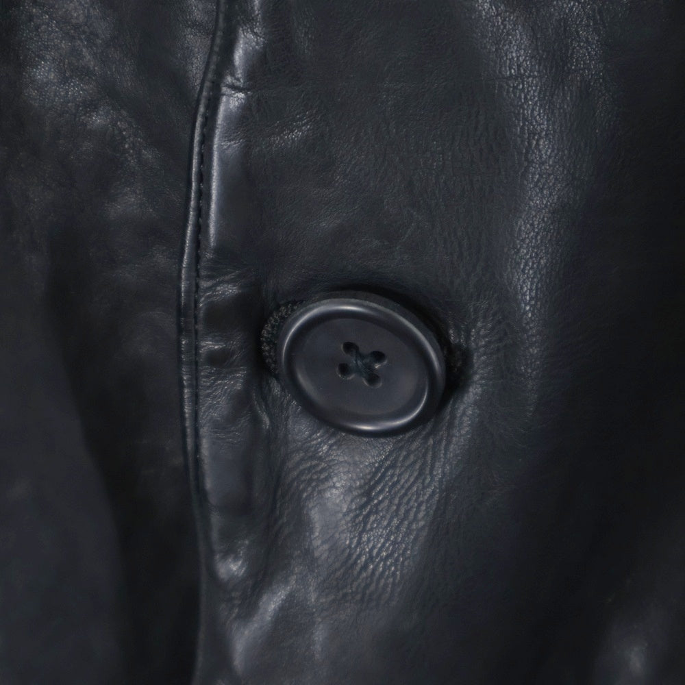 Yohji Yamamoto POUR HOMME(ヨウジヤマモト プールオム) 21AW ×BACKLASH バックラッシュ カウレザー フード取り外し可能 レザージャケット ブラック HX-J36-700