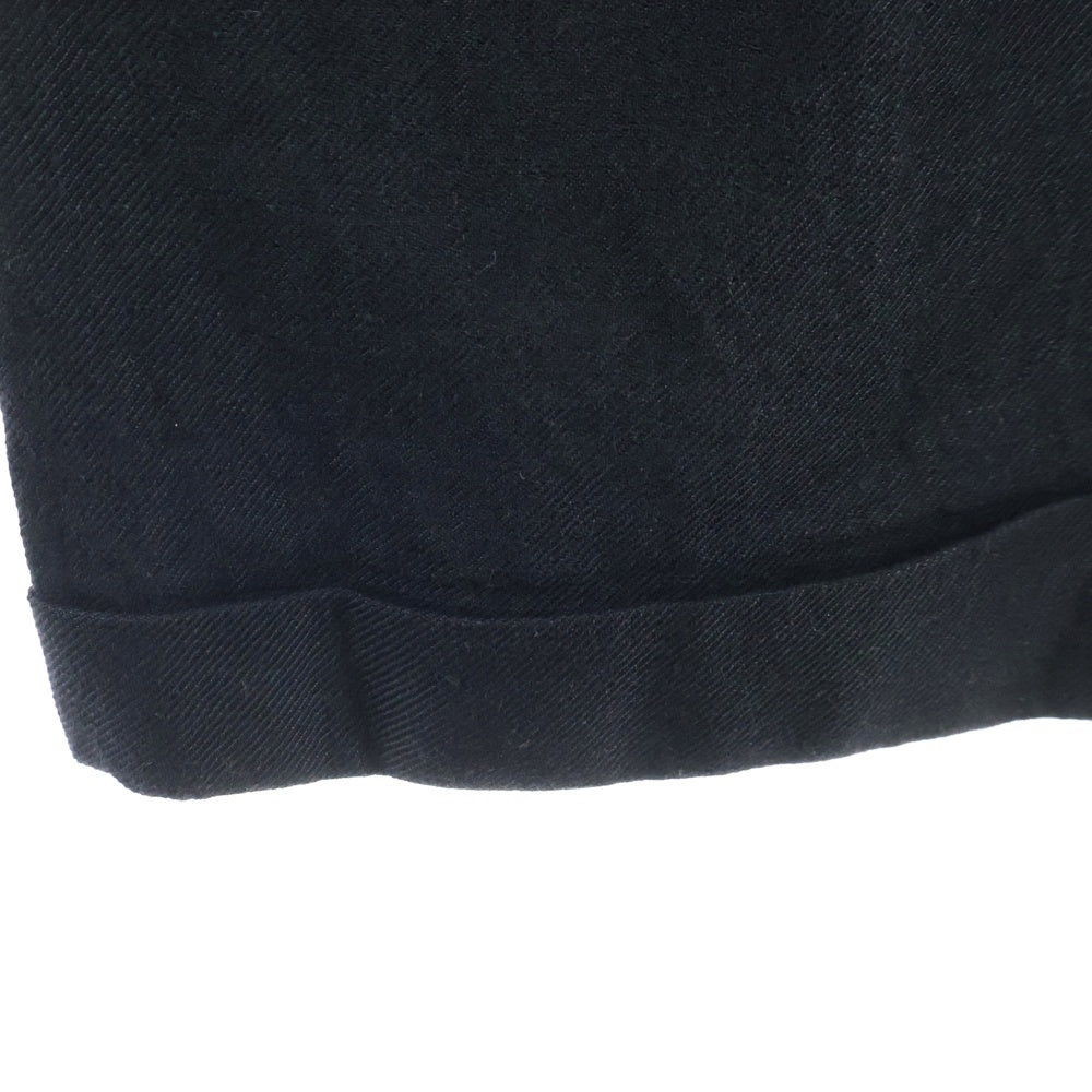 MARGARET HOWELL(マーガレットハウエル) ウールリネン 1タックスラックスパンツ ブラック 579-240415