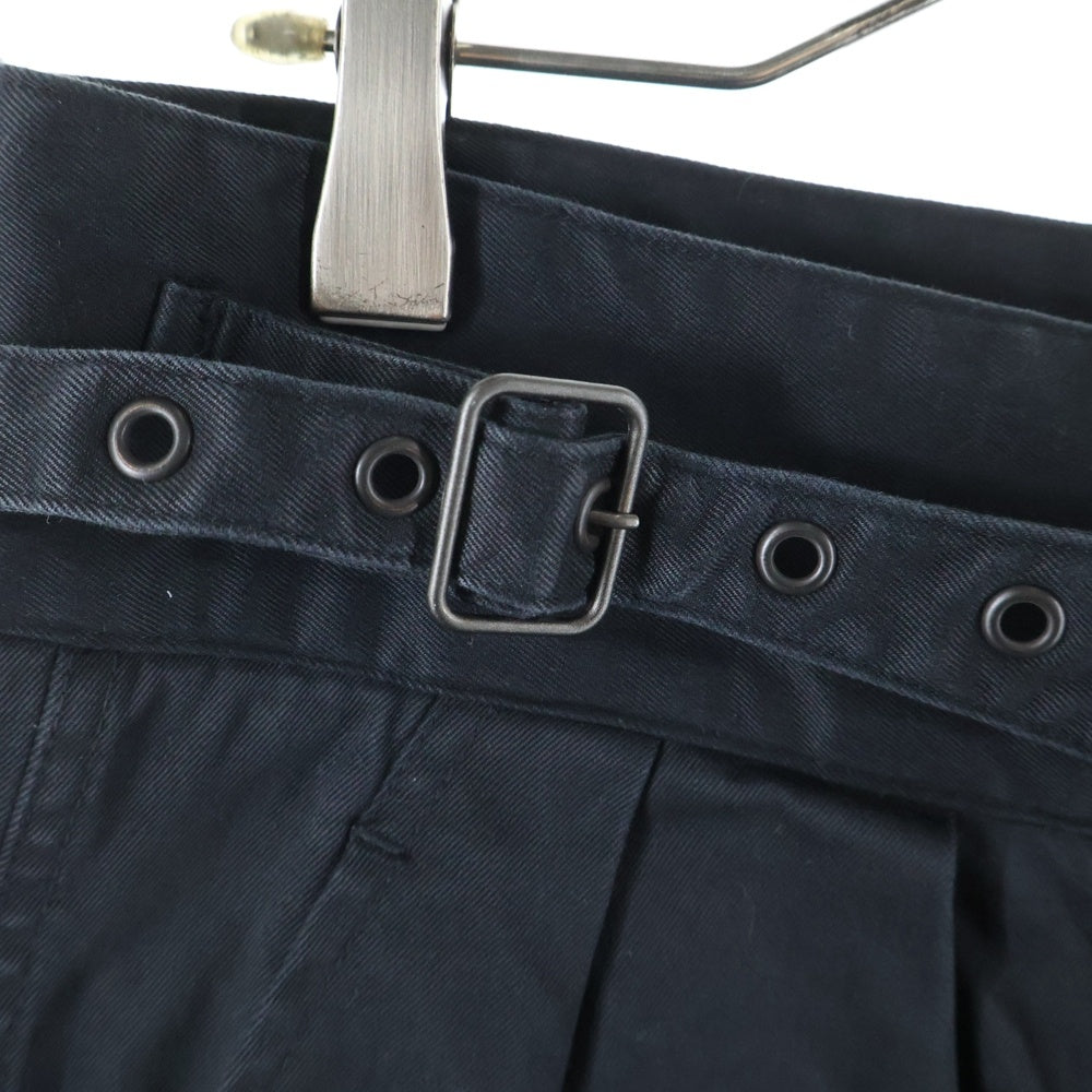 1 PIU 1 UGUALE 3(ウノピゥウノウグァーレトレ) MILITARY BY YOSHIMASA HOSHIBA GURKHA PANTS ブラックミリタリー バイ 干場義雅 グルカパンツ ブラック MRP502