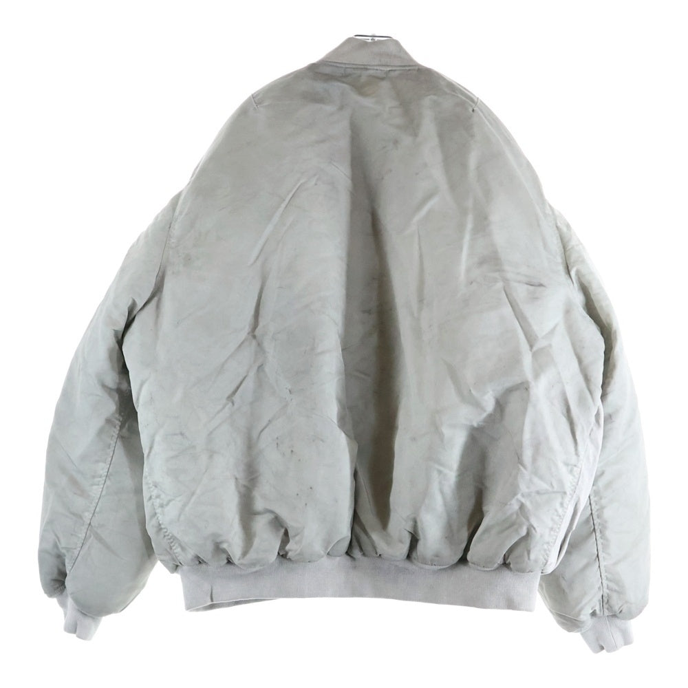 ALEXANDER DIGENOVA(アレキサンダーディジェノバ) LIGHT OIL WASH CUT OUT BOMBER オイルウォッシュ ボンバージャケット グレー