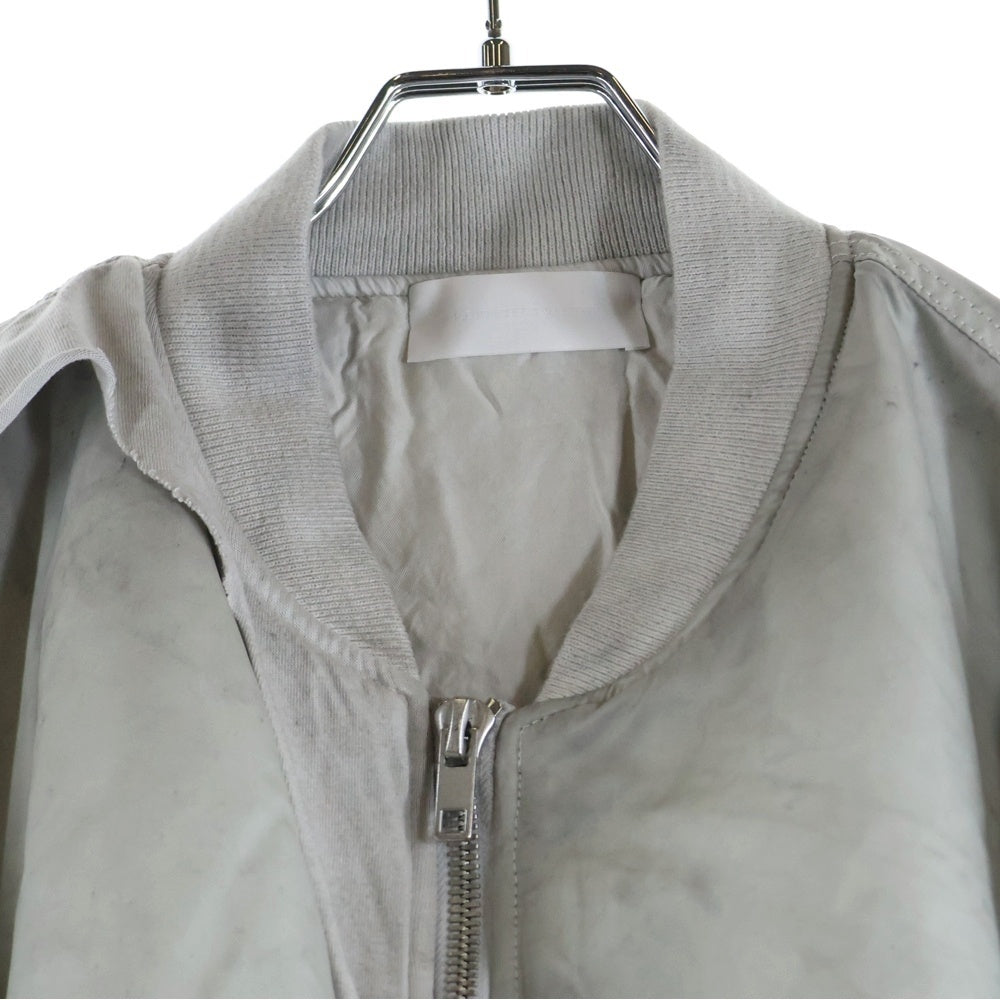 ALEXANDER DIGENOVA(アレキサンダーディジェノバ) LIGHT OIL WASH CUT OUT BOMBER オイルウォッシュ ボンバージャケット グレー