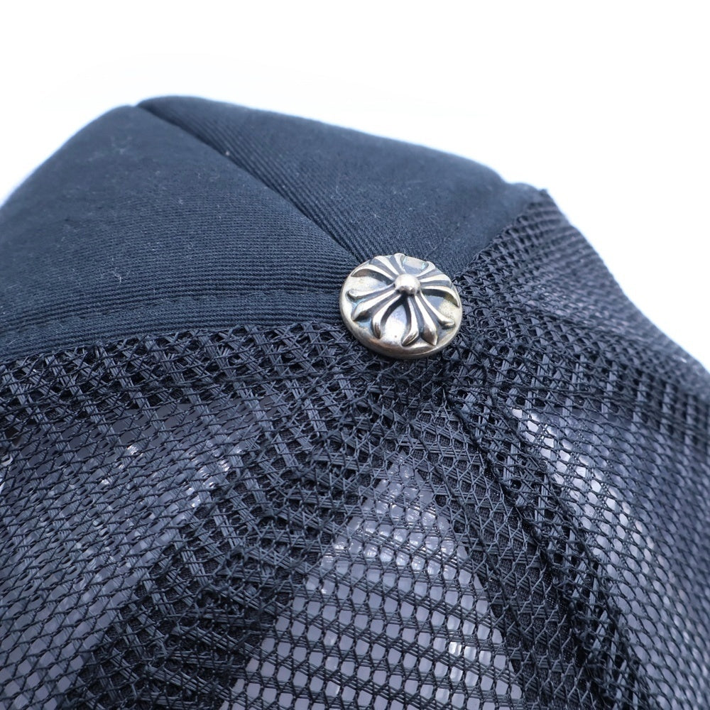 CHROME HEARTS(クロムハーツ) TRUCKER CAP トラッカーキャップ CH刺繍パッチクロスボール付メッシュ帽子 ブラック