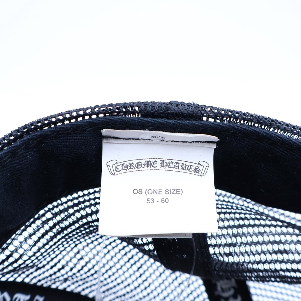 CHROME HEARTS(クロムハーツ) TRUCKER CAP トラッカーキャップ CH刺繍パッチクロスボール付メッシュ帽子 ブラック