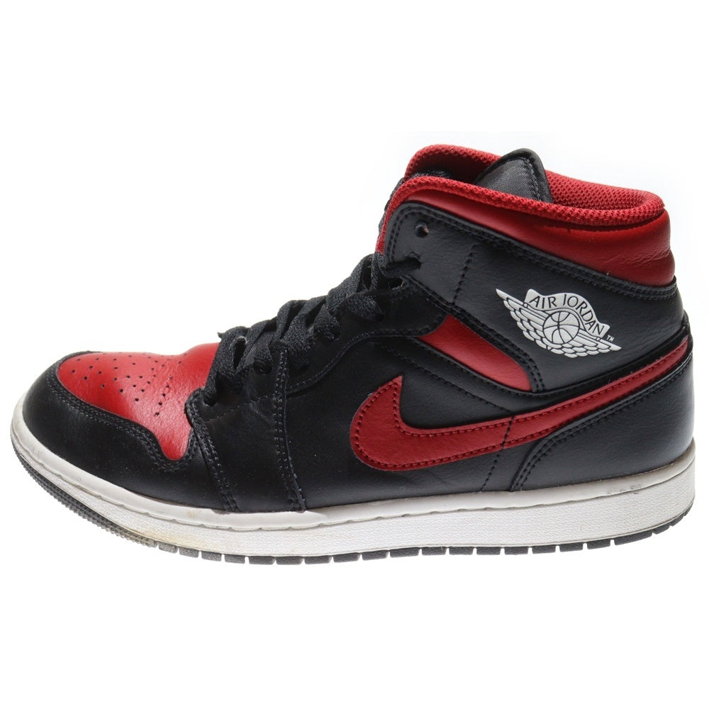 NIKE(ナイキ) Air jordan 1 mid エアジョーダン1ミッド ブレッド ハイカットスニーカー レッド DQ8426-067 US8.5/26.5cm