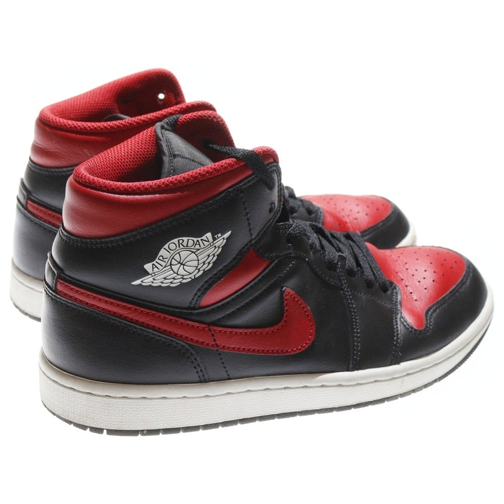 NIKE(ナイキ) Air jordan 1 mid エアジョーダン1ミッド ブレッド ハイカットスニーカー レッド DQ8426-067 US8.5/26.5cm