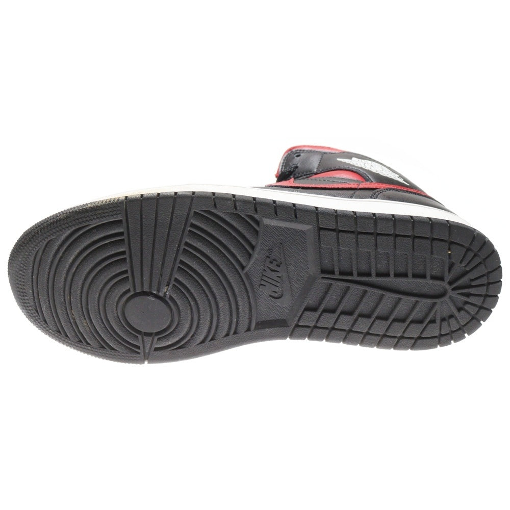 NIKE(ナイキ) Air jordan 1 mid エアジョーダン1ミッド ブレッド ハイカットスニーカー レッド DQ8426-067 US8.5/26.5cm