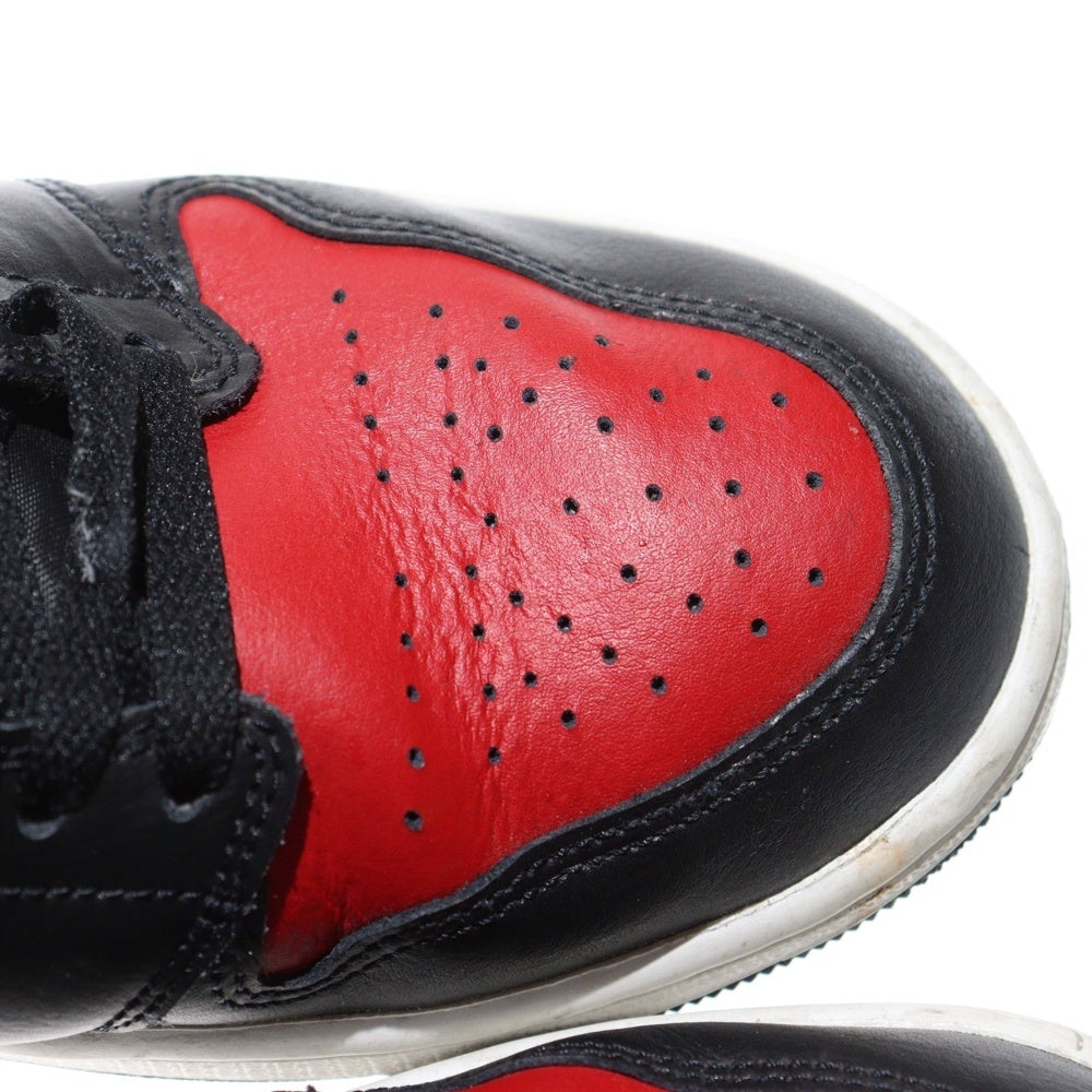 NIKE(ナイキ) Air jordan 1 mid エアジョーダン1ミッド ブレッド ハイカットスニーカー レッド DQ8426-067 US8.5/26.5cm