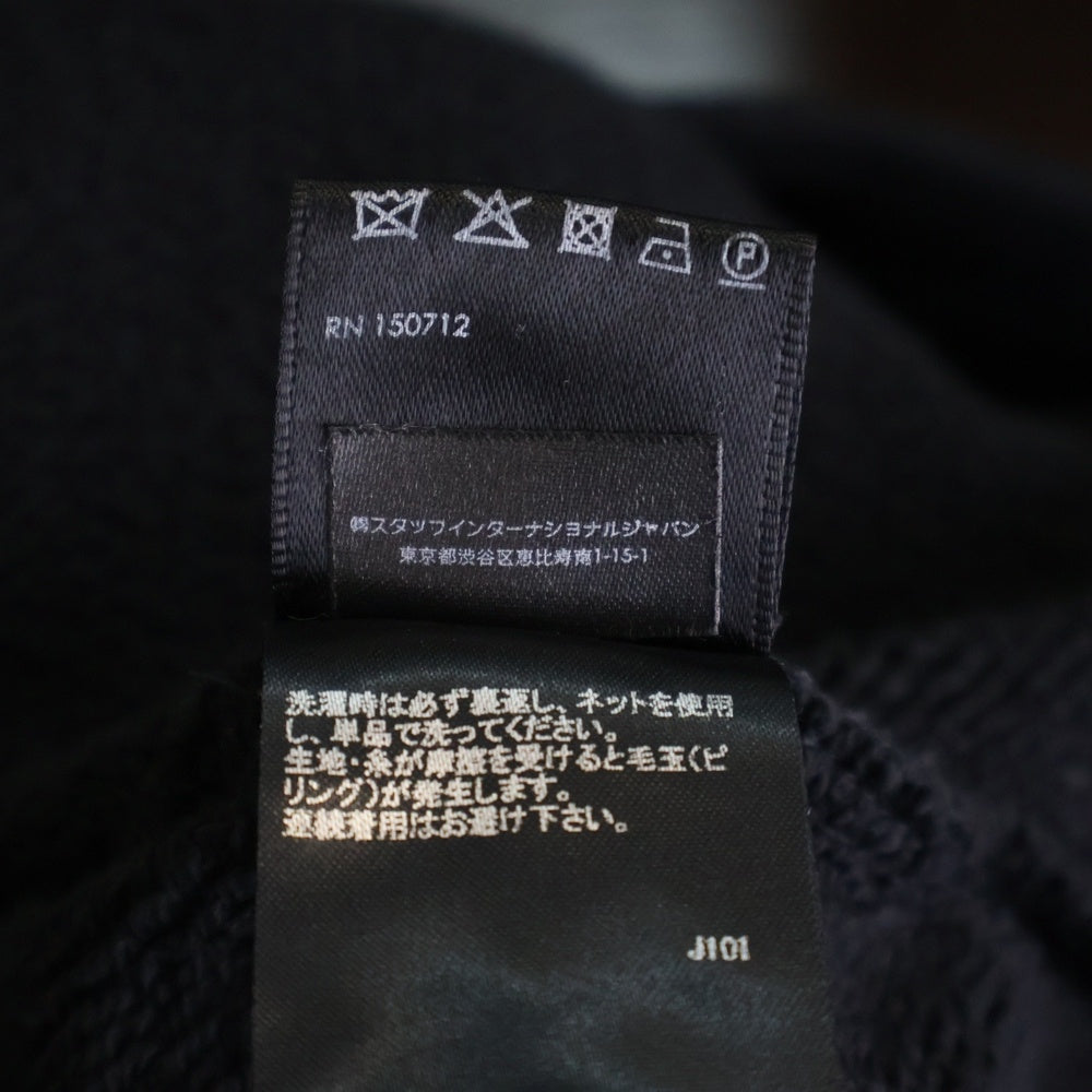 AMIRI(アミリ) フロントロゴ エンブロイ スウェット トレーナー 長袖 クルーネック ブラック