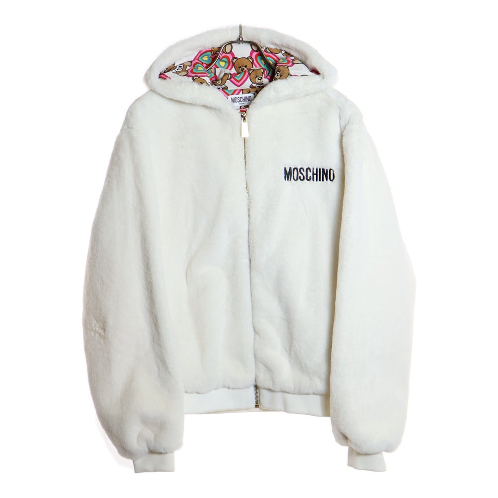 MOSCHINO(モスキーノ) Teddy Hooded Jacket コットン ボア フーデッド