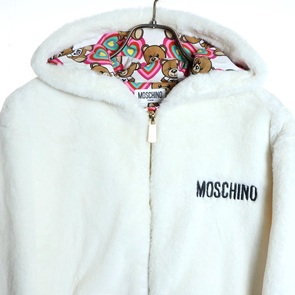 MOSCHINO(モスキーノ) Teddy Hooded Jacket コットン ボア フーデッド