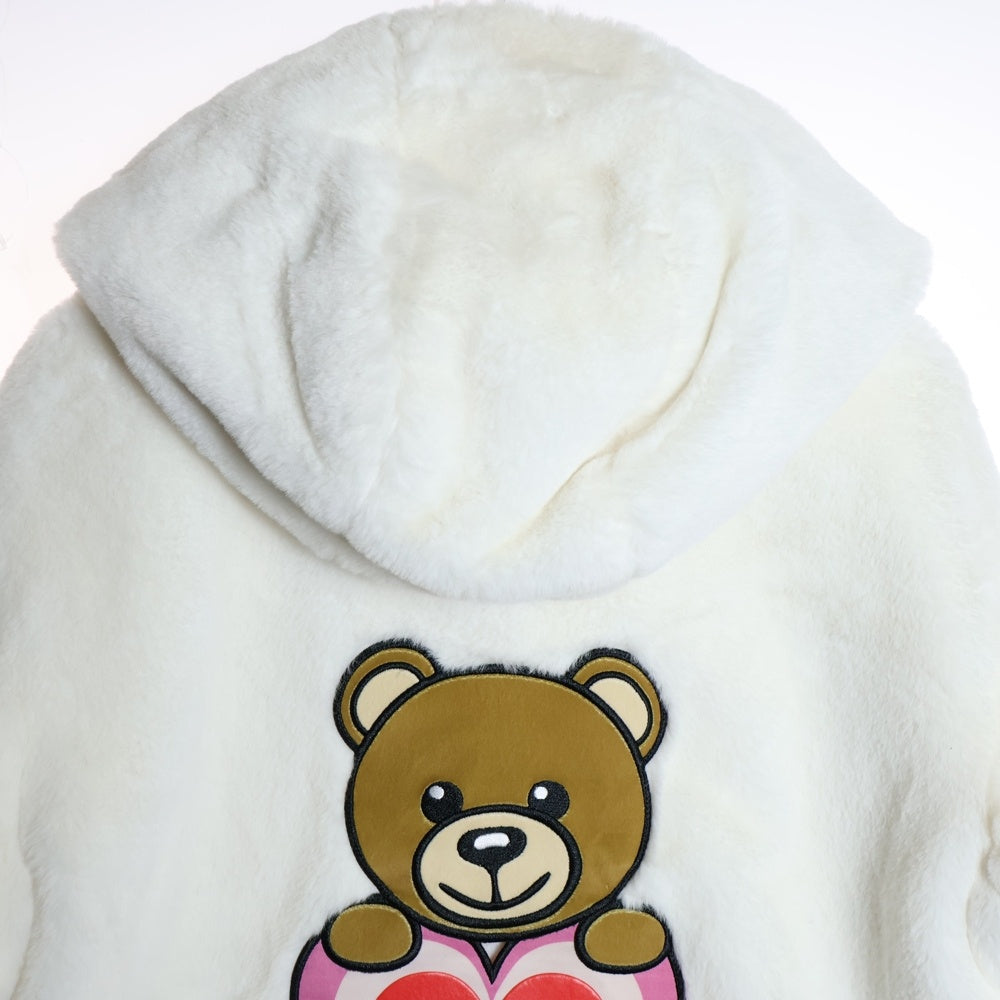 MOSCHINO(モスキーノ) Teddy Hooded Jacket コットン ボア フーデッド