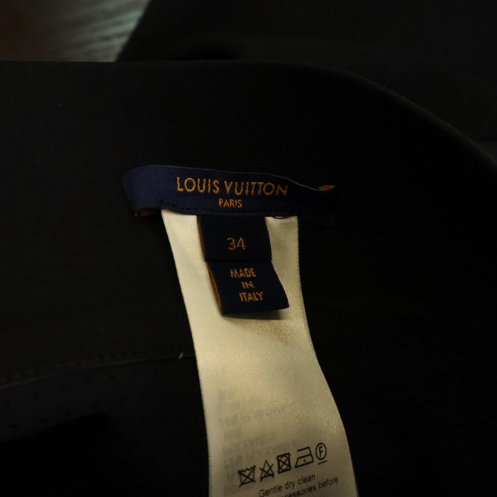 LOUIS VUITTON(ルイヴィトン) 22SS LVジップ ストレッチ ストレートパンツ ブラック RW221A G72 FMTR97 レディース