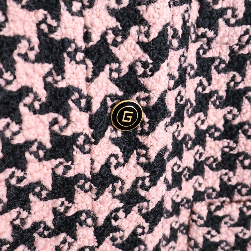 GUCCI(グッチ) Houndstooth Patterned Coat ウール ツイード コート