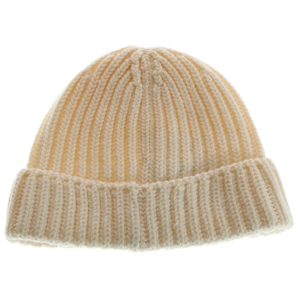 PRADA プラダ UMD446 三角プレートナイロン切替ニット帽 メンズ M PRADA(プラダ) Re-Nylon 切替 三角ロゴプレート ウール ニットキャップ