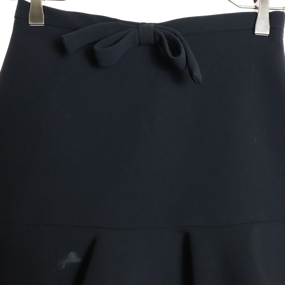 miumiu(ミュウミュウ) リボン装飾 マーメイドミニスカート ブラック レディース MG1424