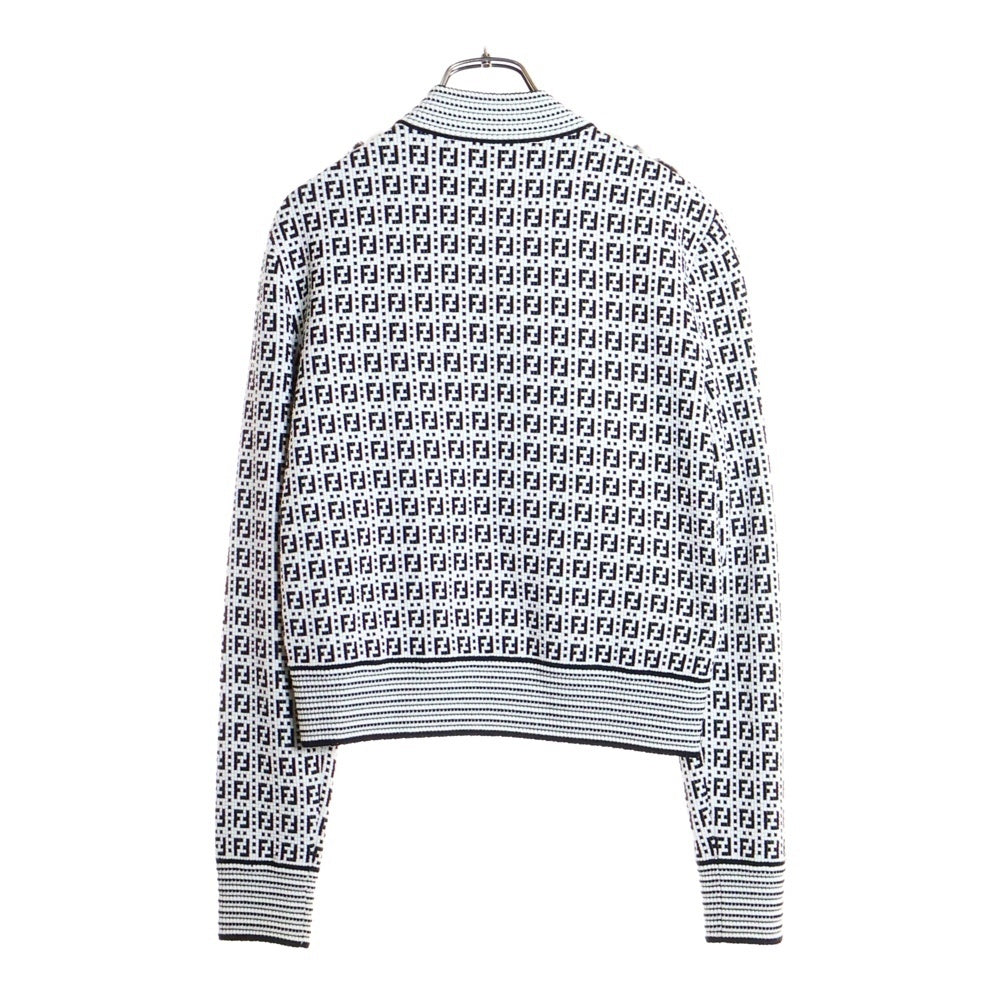 FENDI(フェンディ) フロントミンクファー ズッカ総柄 ニットジャケット