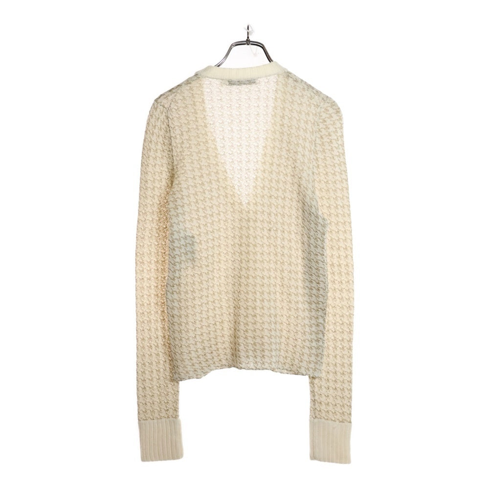 クリスチャンディオール　ベージュカーディガン Christian Dior(クリスチャンディオール) ガンクラブチェック CDロゴ