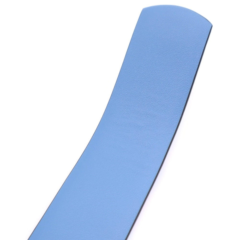 Salvatore Ferragamo(サルヴァトーレ フェラガモ) 絵画プリント ガンチーニバックル レザーベルト ブルー レディース