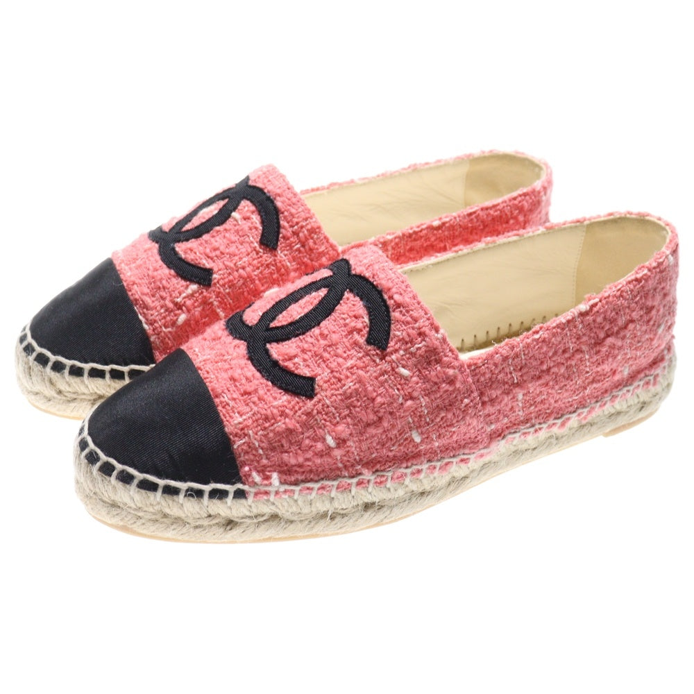 CHANEL(シャネル) ココマーク エスパドリーユ スリッポン ツイード