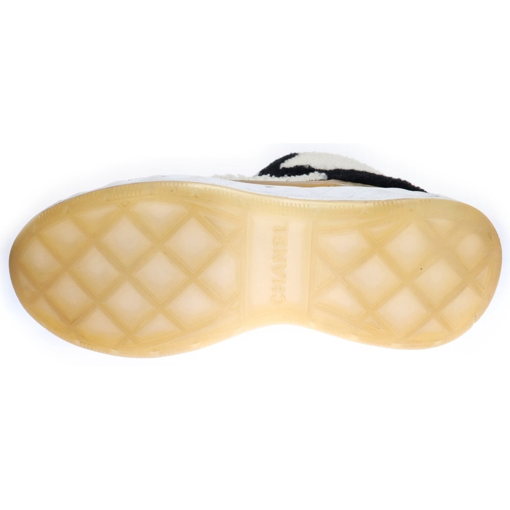 CHANEL(シャネル) ココマーク ボア ムートンハイカットスニーカー ブラック/ホワイト レディース G35206