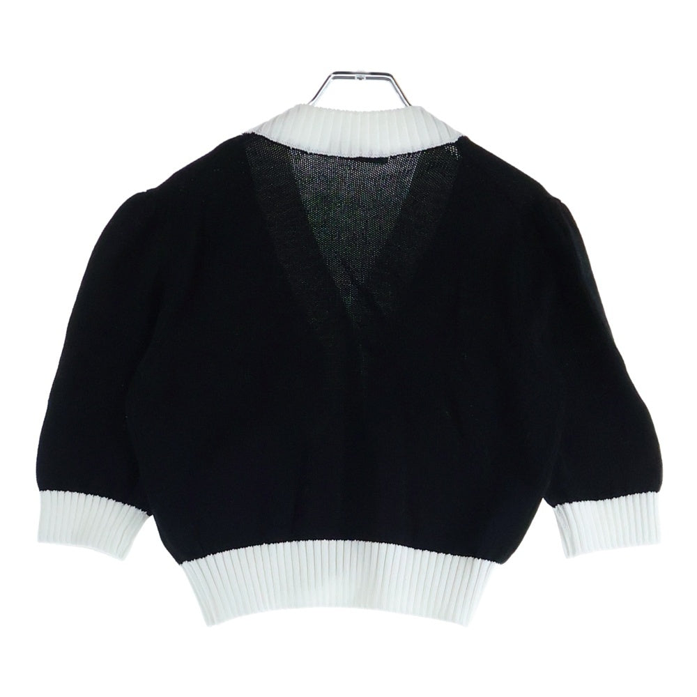 PRADA(プラダ) フロントロゴ刺繍 クロップド丈 コットン カーデュガン