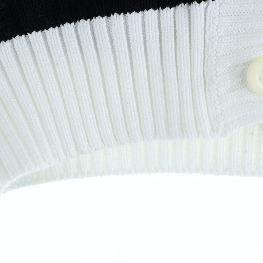 PRADAプラダレディースダブルボタンセーター　襟付きホワイト PRADAプラダレディースダブルボタンセーター 襟付きホワイト