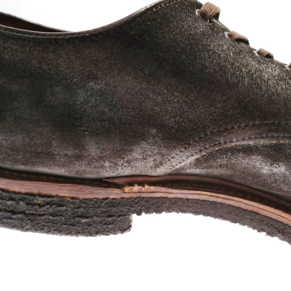 Alden(オールデン) 87521 スエード プレーントゥ レースアップレザーシューズ ブラウン