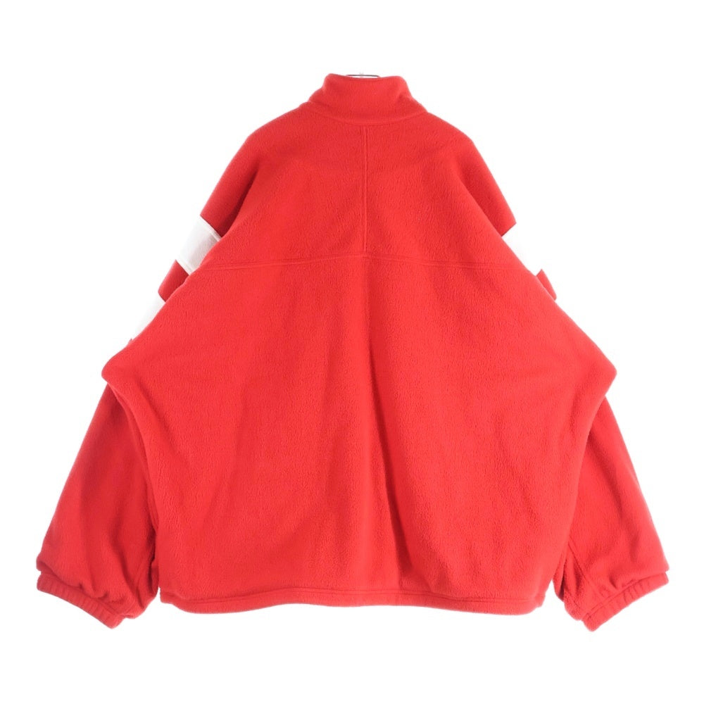 BALENCIAGA(バレンシアガ) 21AW スポーティBロゴ オーバーサイズ フリースジャケット レッド 675272 TJ032