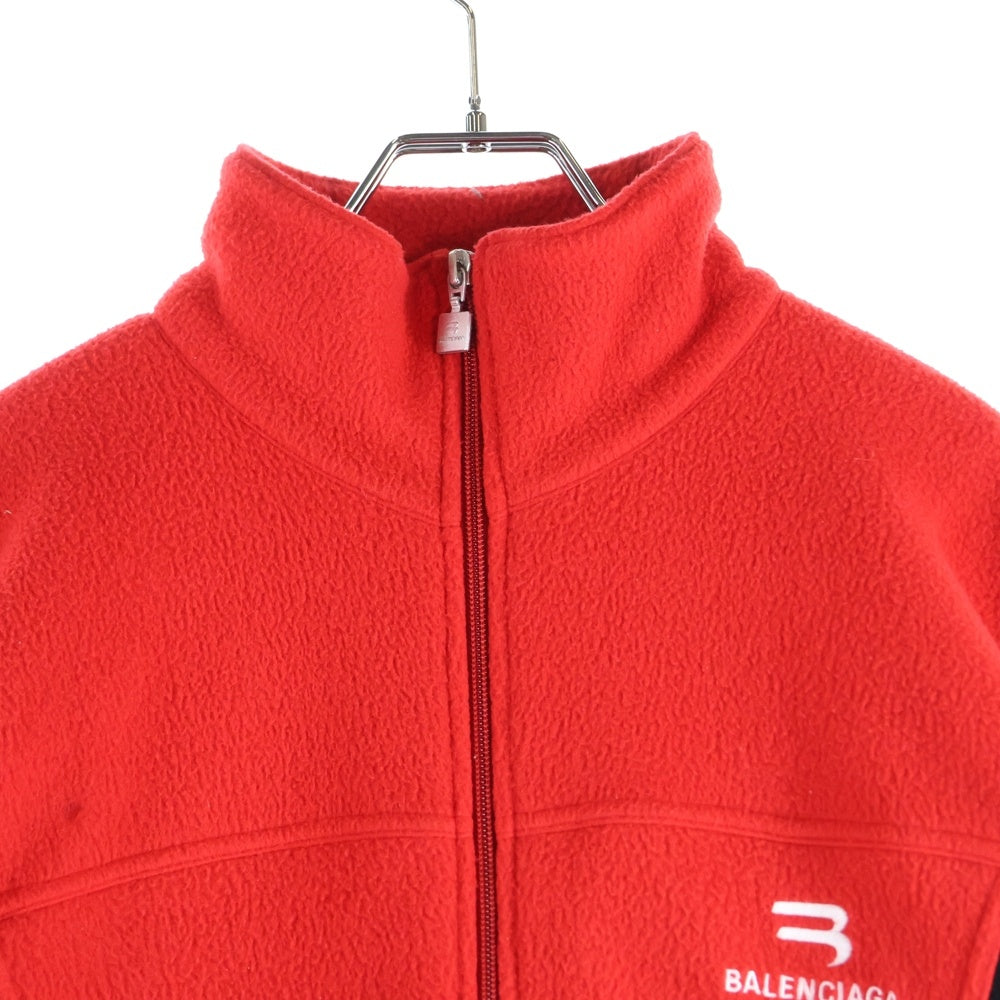 BALENCIAGA(バレンシアガ) 21AW スポーティBロゴ オーバーサイズ フリースジャケット レッド 675272 TJ032
