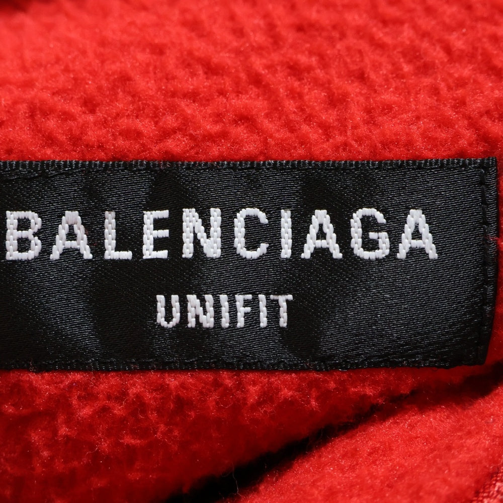 BALENCIAGA(バレンシアガ) 21AW スポーティBロゴ オーバーサイズ フリースジャケット レッド 675272 TJ032