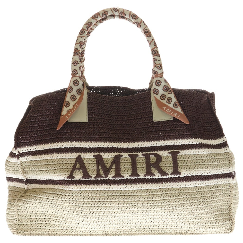 AMIRI(アミリ) スカーフ フロントロゴ トートバッグ サマーバッグ マルチカラー