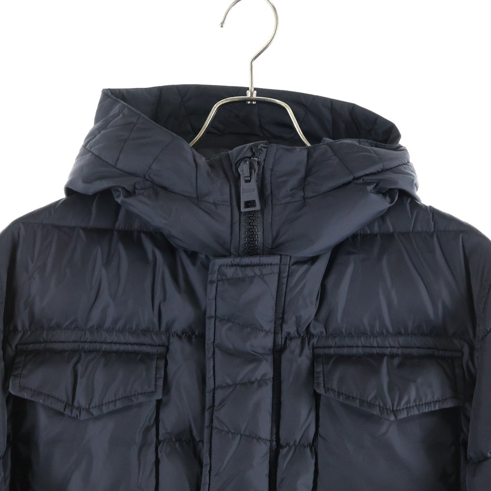 HERNO(ヘルノ) ダブルジップ フルスナップボタン ダウンコート ブラック 45008-39791-2