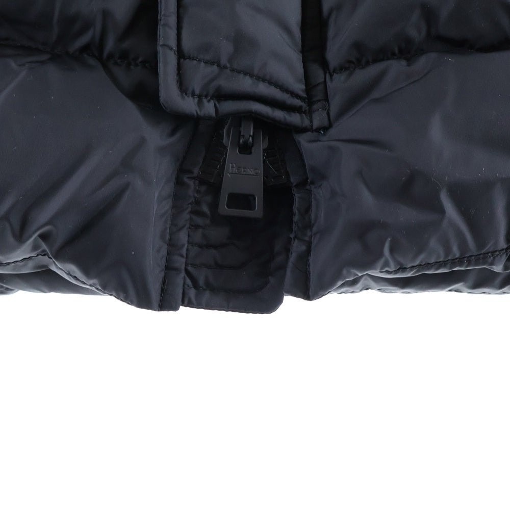 HERNO(ヘルノ) ダブルジップ フルスナップボタン ダウンコート ブラック 45008-39791-2
