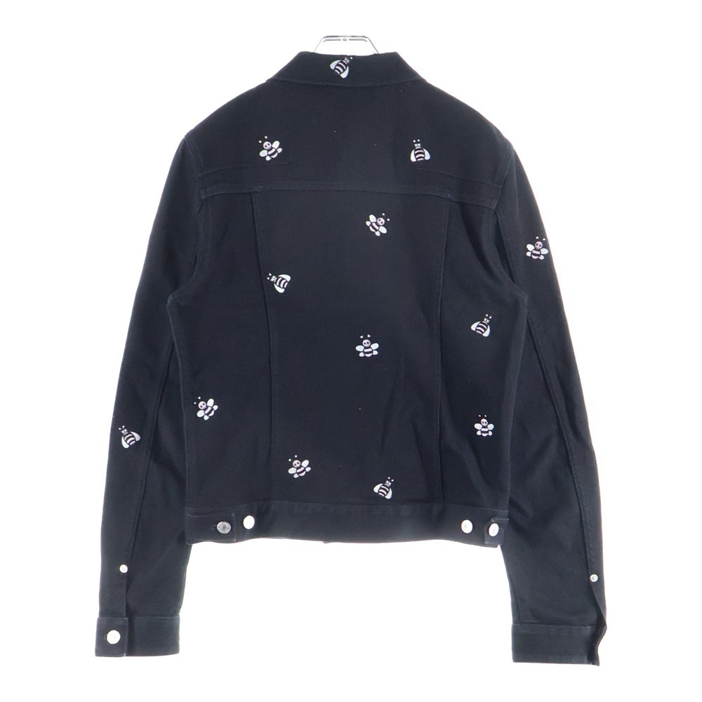 Dior HOMME(ディオールオム) ×KAWS 19SS Bee刺繍 トラッカーデニムジャケット ブラック 923C415W9493