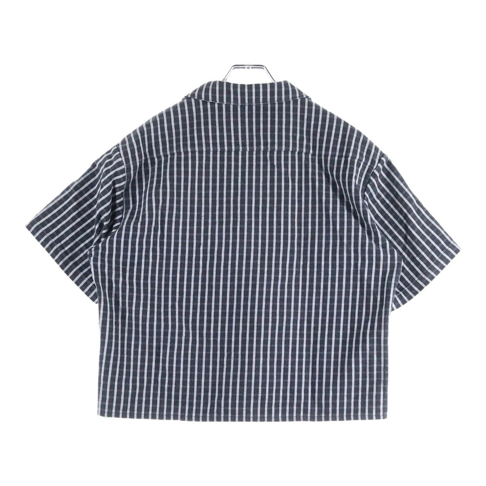 OFF-WHITE(オフホワイト) コットン チェッカー 半袖シャツ ブラック OMGA049S19D20021