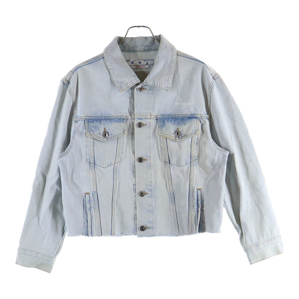 OFF-WHITE(オフホワイト) フロントロゴ オーバーサイズ ペイント デニムジャケット インディゴ OMYE079C99DEN004