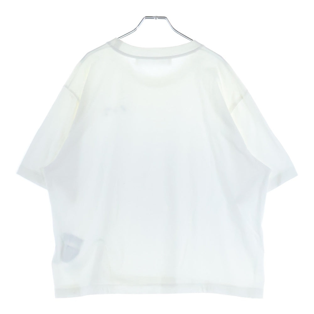OFF-WHITE(オフホワイト) MARKER S/S SLIM TEE フロントラバーロゴプリント クルーネック 半袖Tシャツ ホワイト OMAA027S21JER003