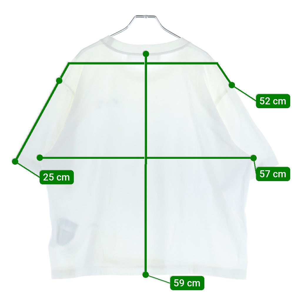 OFF-WHITE(オフホワイト) MARKER S/S SLIM TEE フロントラバーロゴプリント クルーネック 半袖Tシャツ ホワイト OMAA027S21JER003