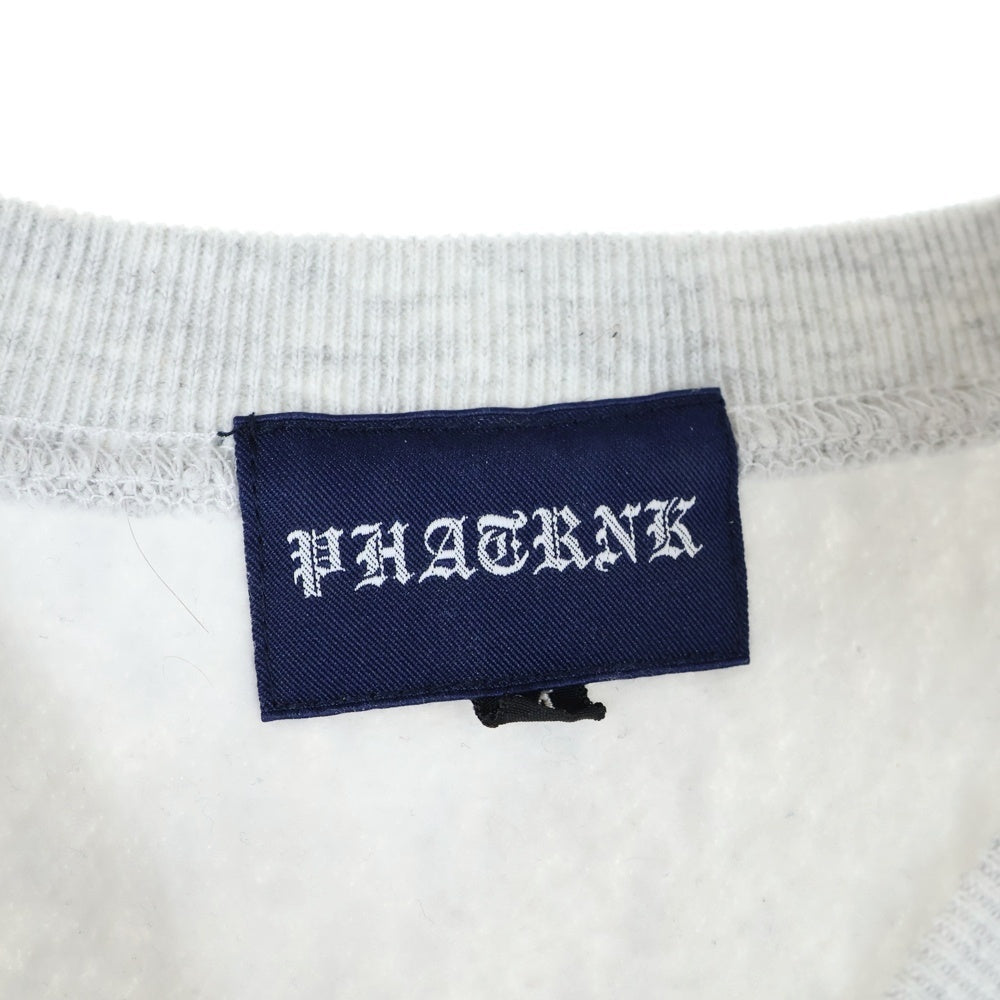 PHATRNK(ファットランク) HECHO EN OSAKA SWEAT 両面プリント クルーネックトレーナー 長袖スウェット グレー