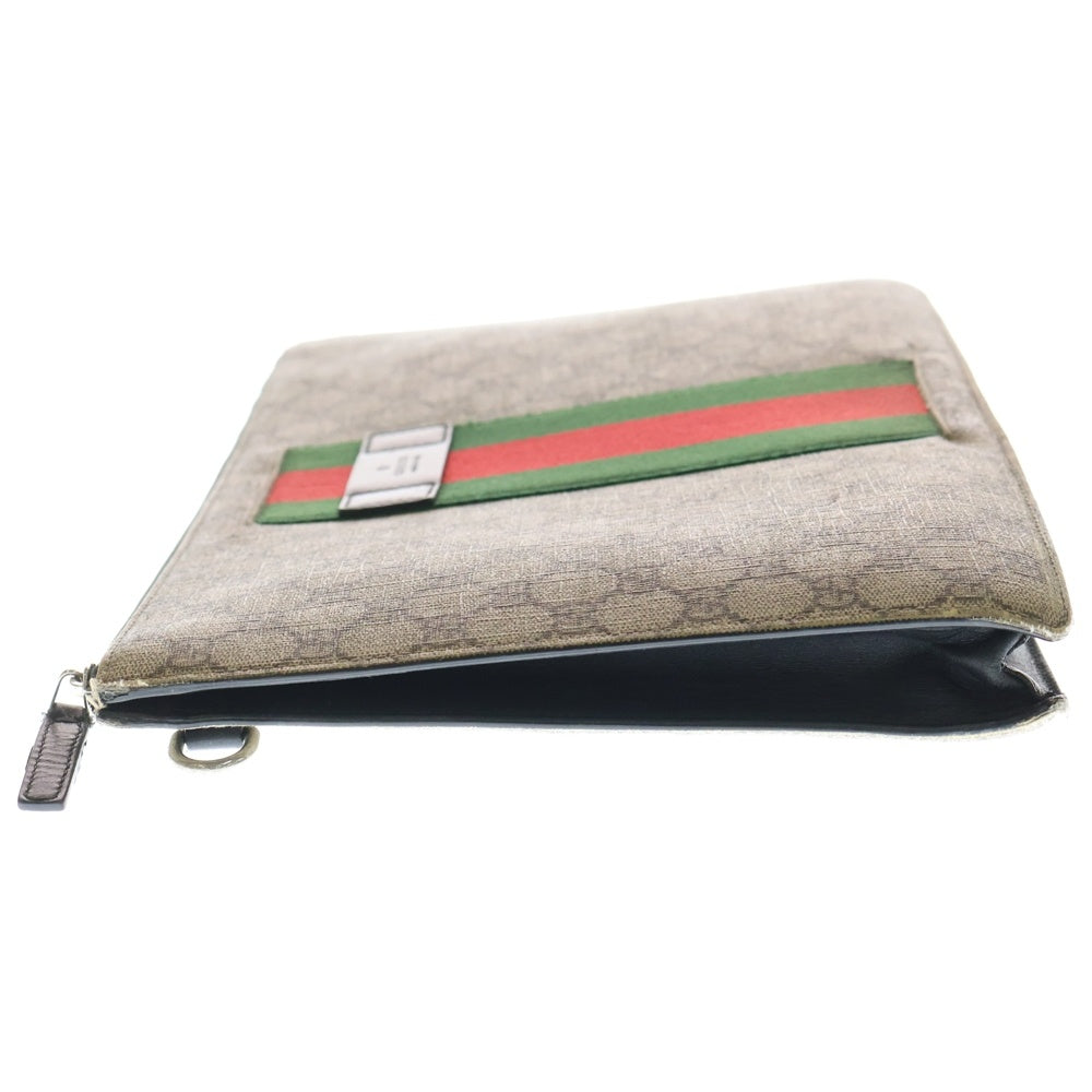 GUCCI(グッチ) GGスプリーム シェリーライン クラッチバッグ セカンドバッグ ベージュ 433655 204990 レディース