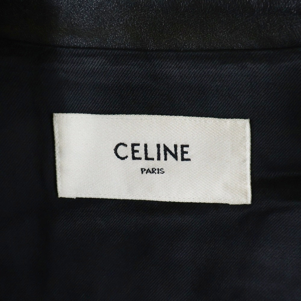 CELINE(セリーヌ) 24SS ソフトラムスキン クラシックストレートブルゾン レザージャケット ブラック 2EI02269L.38NO