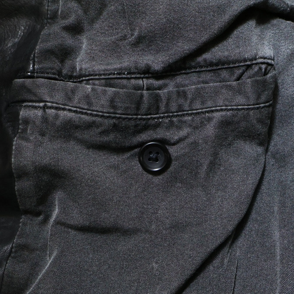 Yohji Yamamoto POUR HOMME(ヨウジヤマモト プールオム) ×ISAMU KATAYAMA BACKLASH フード カウレザージャケット ブラック HX-J36-700