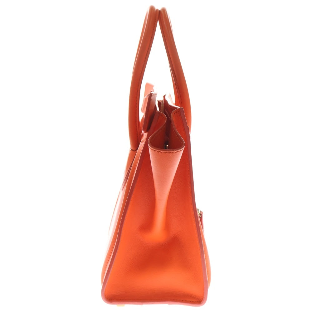 セリーヌ ラゲージ マイクロショッパー ハンドバッグ オレンジ A4対応 セリーヌ ラゲージ マイクロショッパー ハンドバッグ オレンジ A4対応