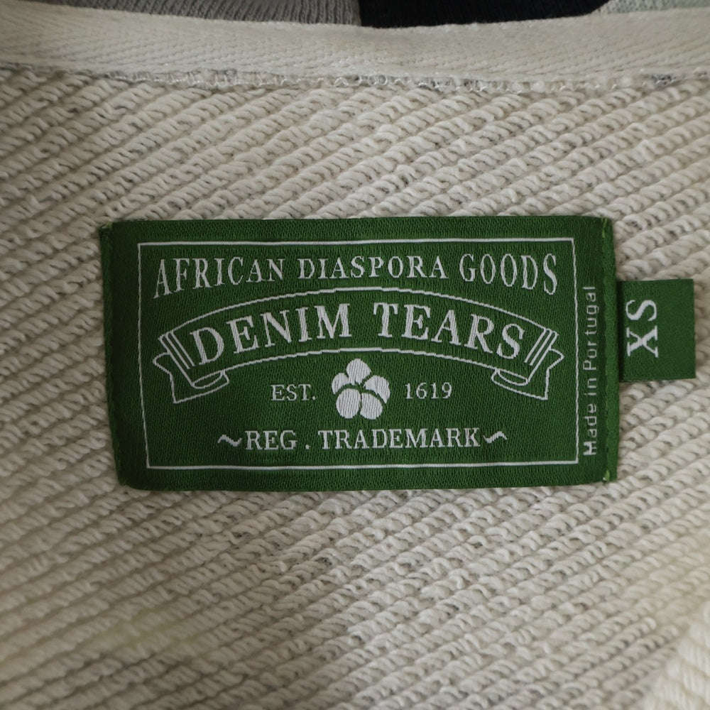 DENIM TEARS(デニムティアーズ) CAMO COTTON WREATH カモフラ 迷彩 ジップアップパーカー スウェットフーディー ホワイト