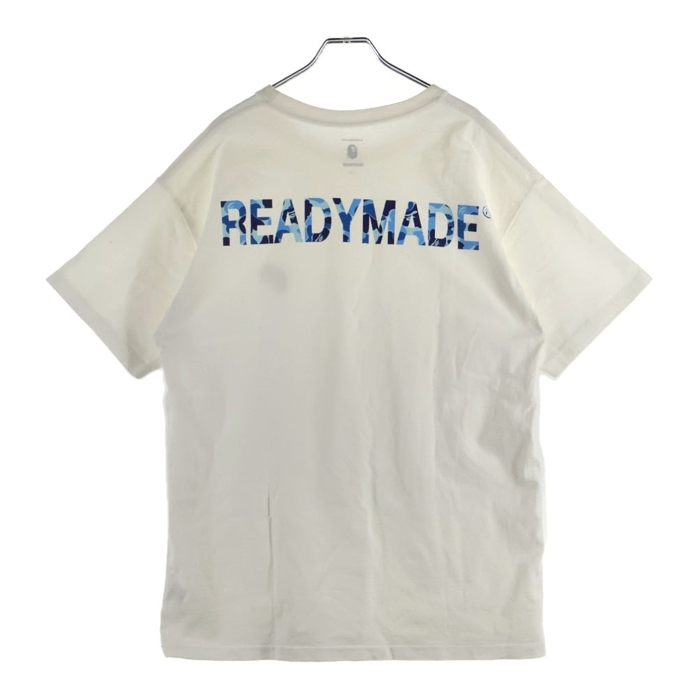 READY MADE(レディメイド) ×A BATHING APE アベイジングエイプ クルーネック 半袖Tシャツ ホワイト
