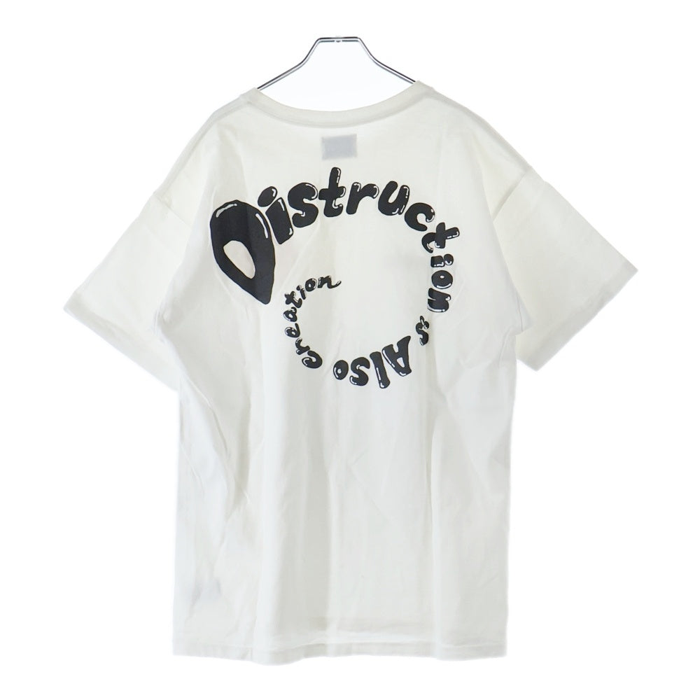 READY MADE(レディメイド) 20SS S/S SMILE PRINT TEE スマイルグラフィック ロゴプリント クルーネック半袖Tシャツ カットソー RE-CO-WH-00-00-130