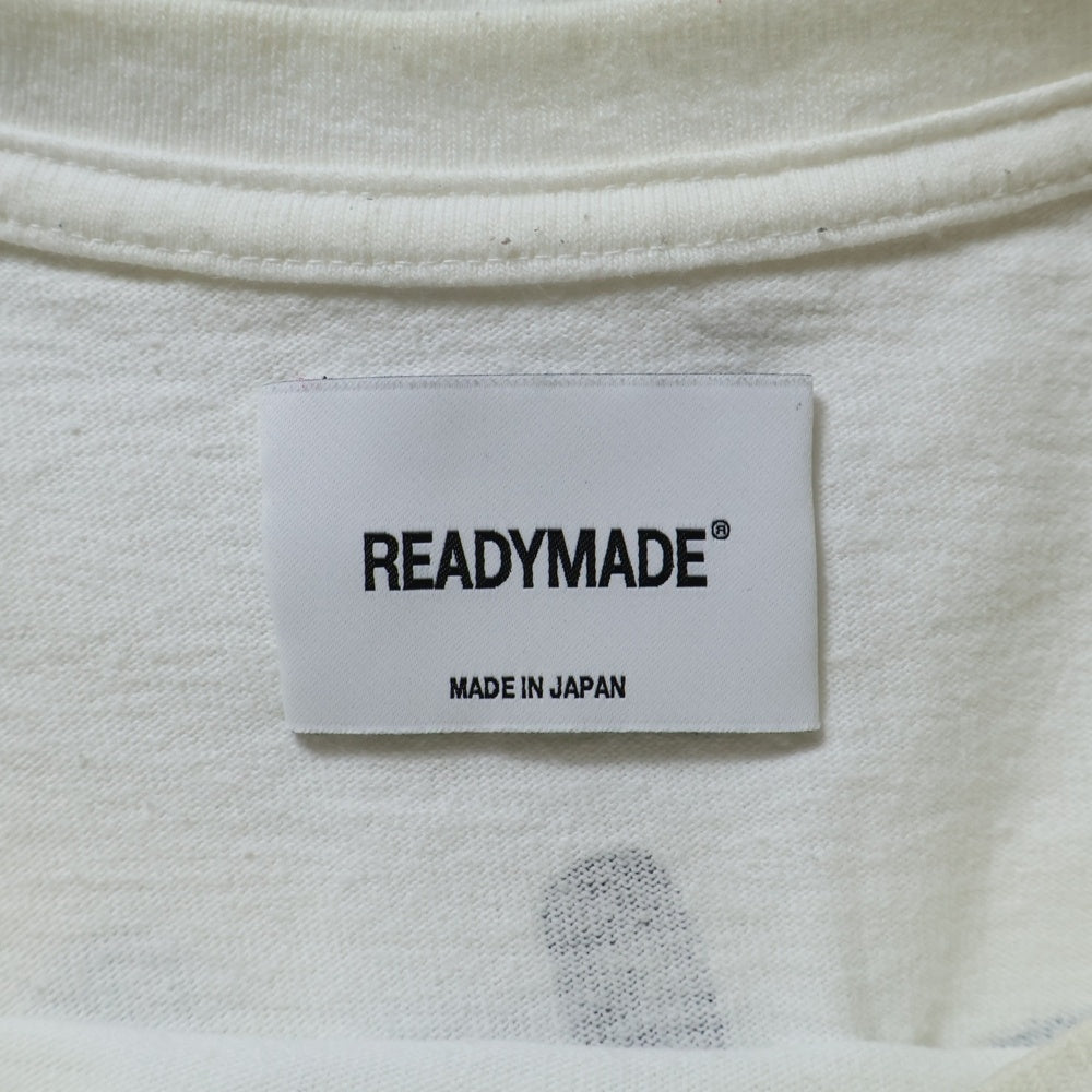 READY MADE(レディメイド) 20SS S/S SMILE PRINT TEE スマイルグラフィック ロゴプリント クルーネック半袖Tシャツ カットソー RE-CO-WH-00-00-130