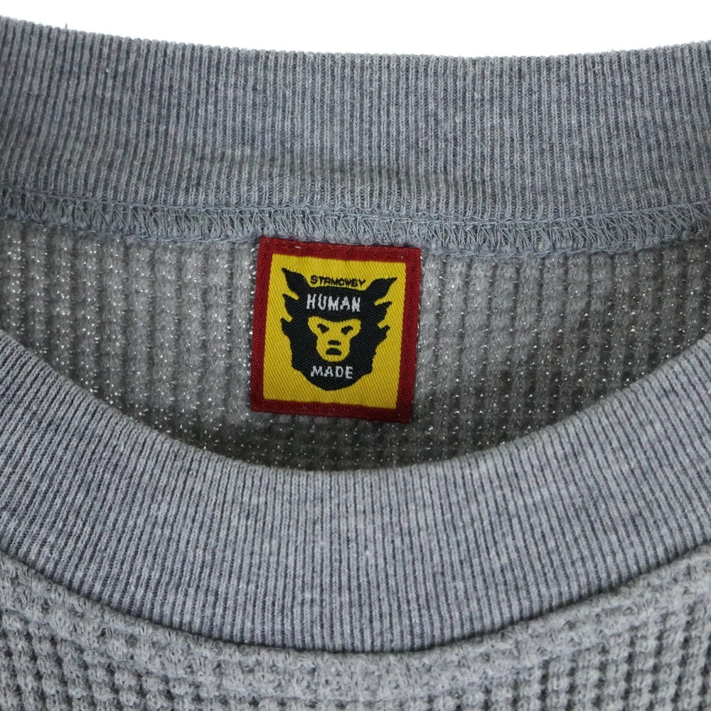 HUMAN MADE(ヒューマンメイド) ハートロゴ刺繍 サーマルニット クルー HUMAN MADE(ヒューマンメイド) ハートロゴ刺繍 サーマルニット クルー