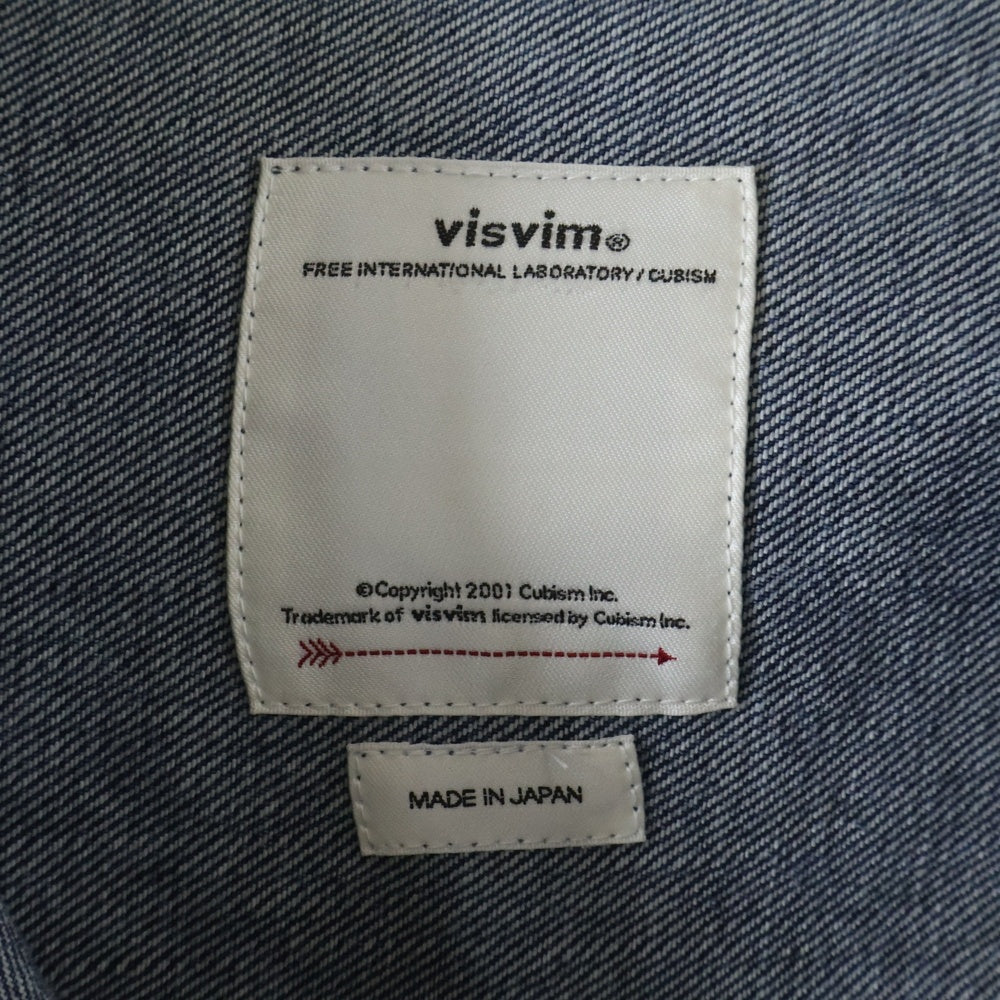 VISVIM(ヴィスヴィム) 23AW SS 101 JKT ペイント加工 デニムジャケット インディゴ 0123205006004